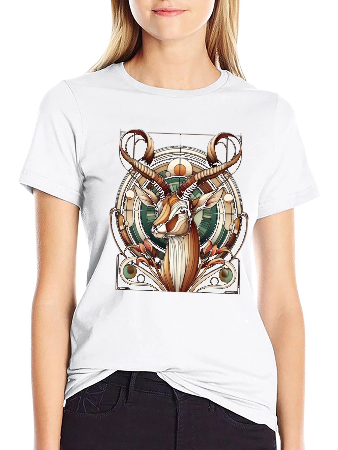 Gazelle Art Nouveau Graphic Tee