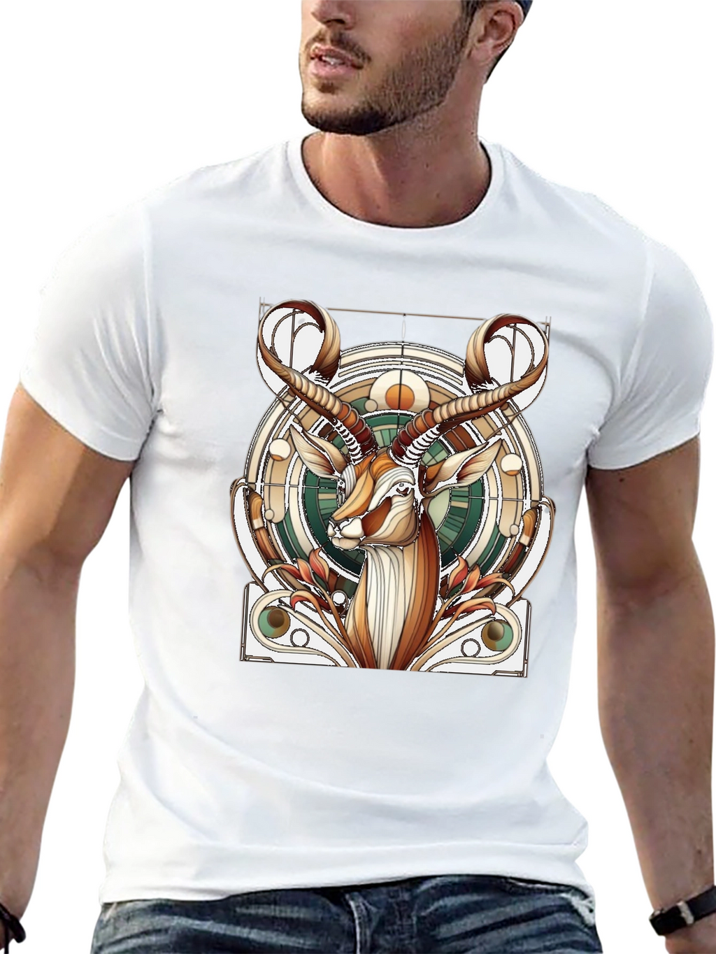 Gazelle Art Nouveau Graphic Tee