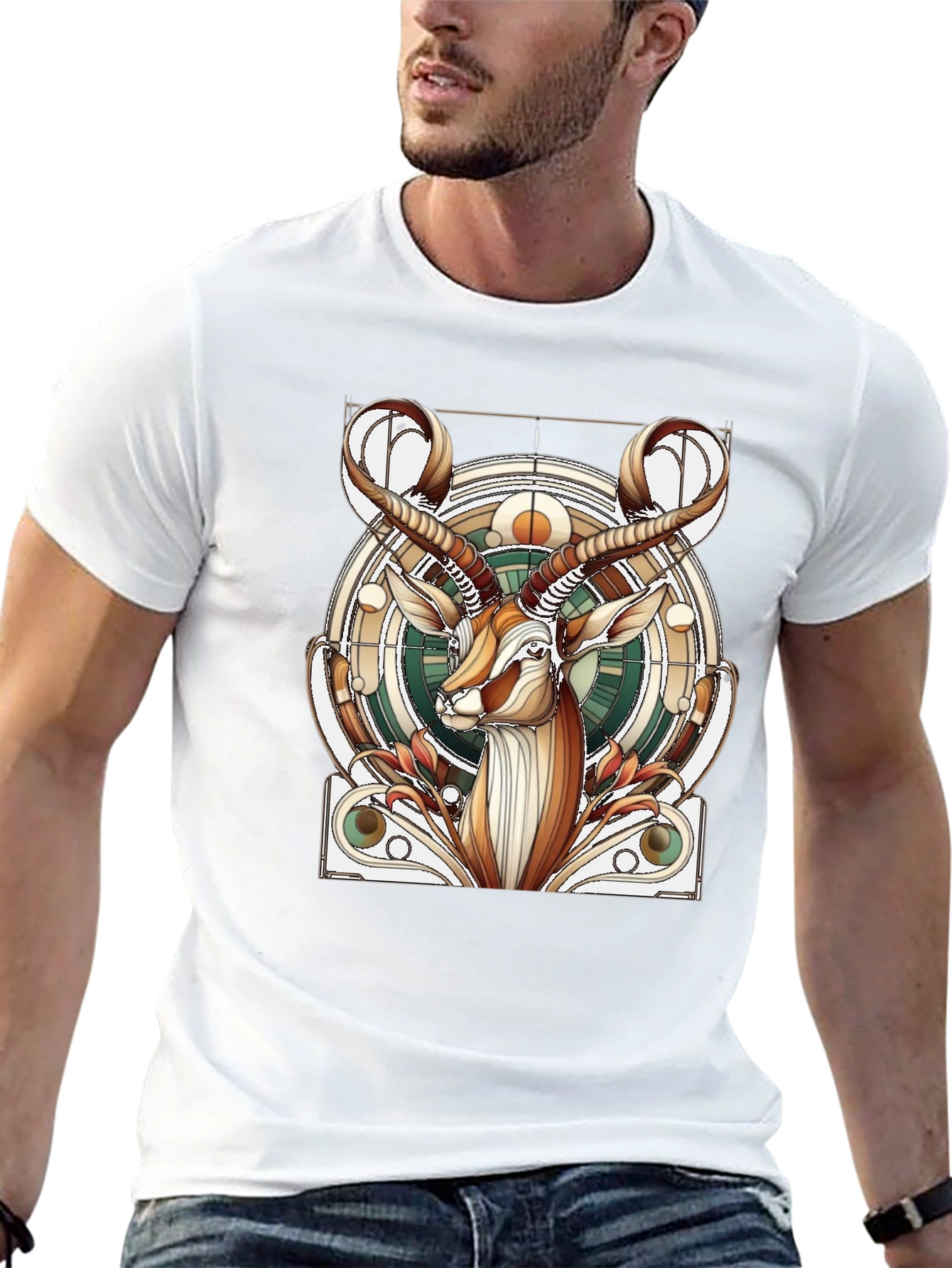 Gazelle Art Nouveau Graphic Tee