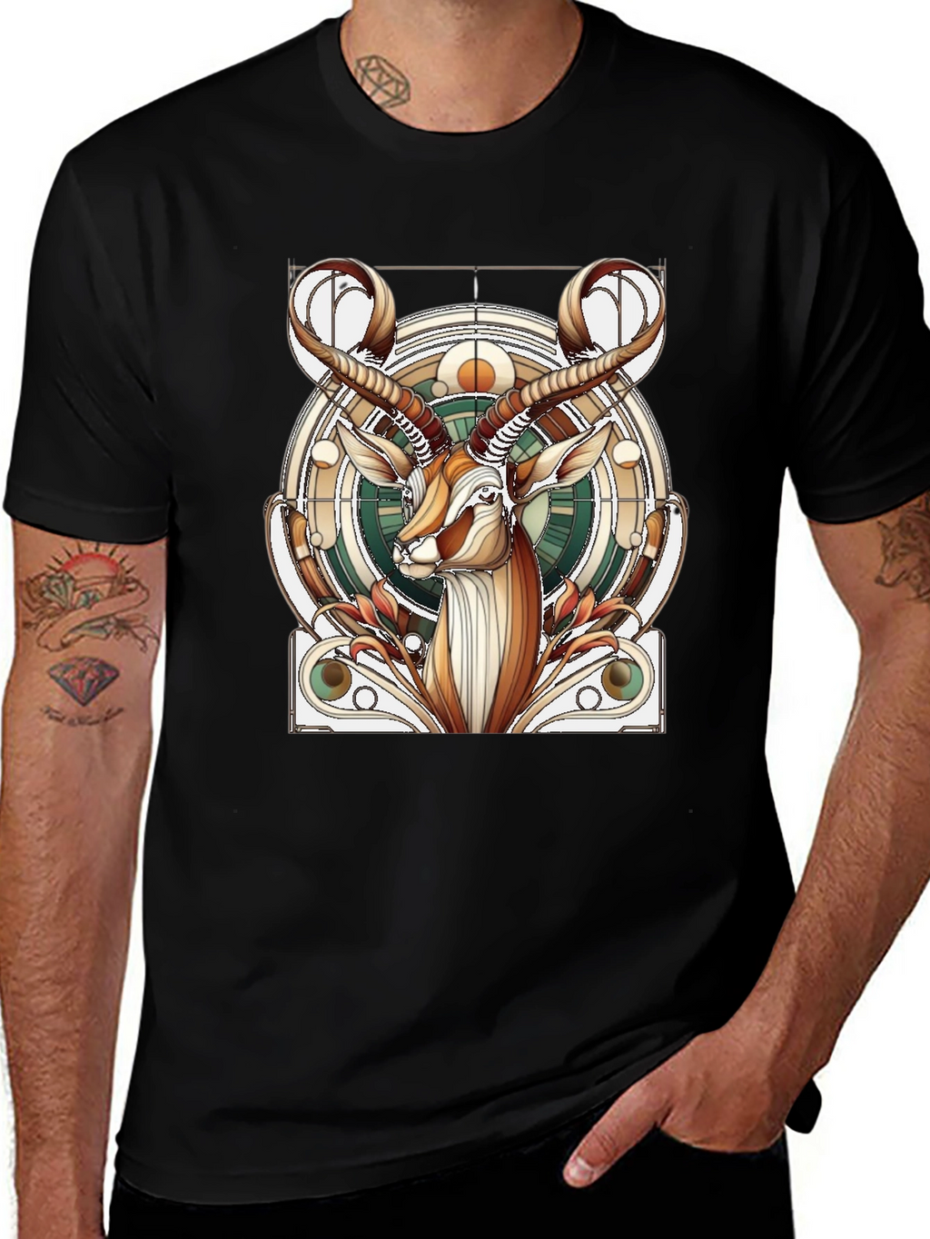 Gazelle Art Nouveau Graphic Tee