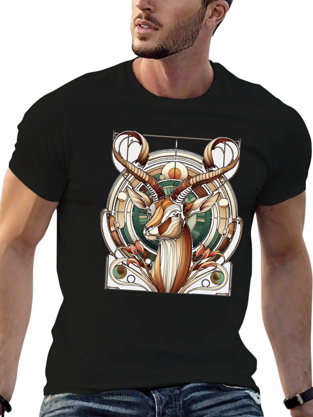 Gazelle Art Nouveau Graphic Tee