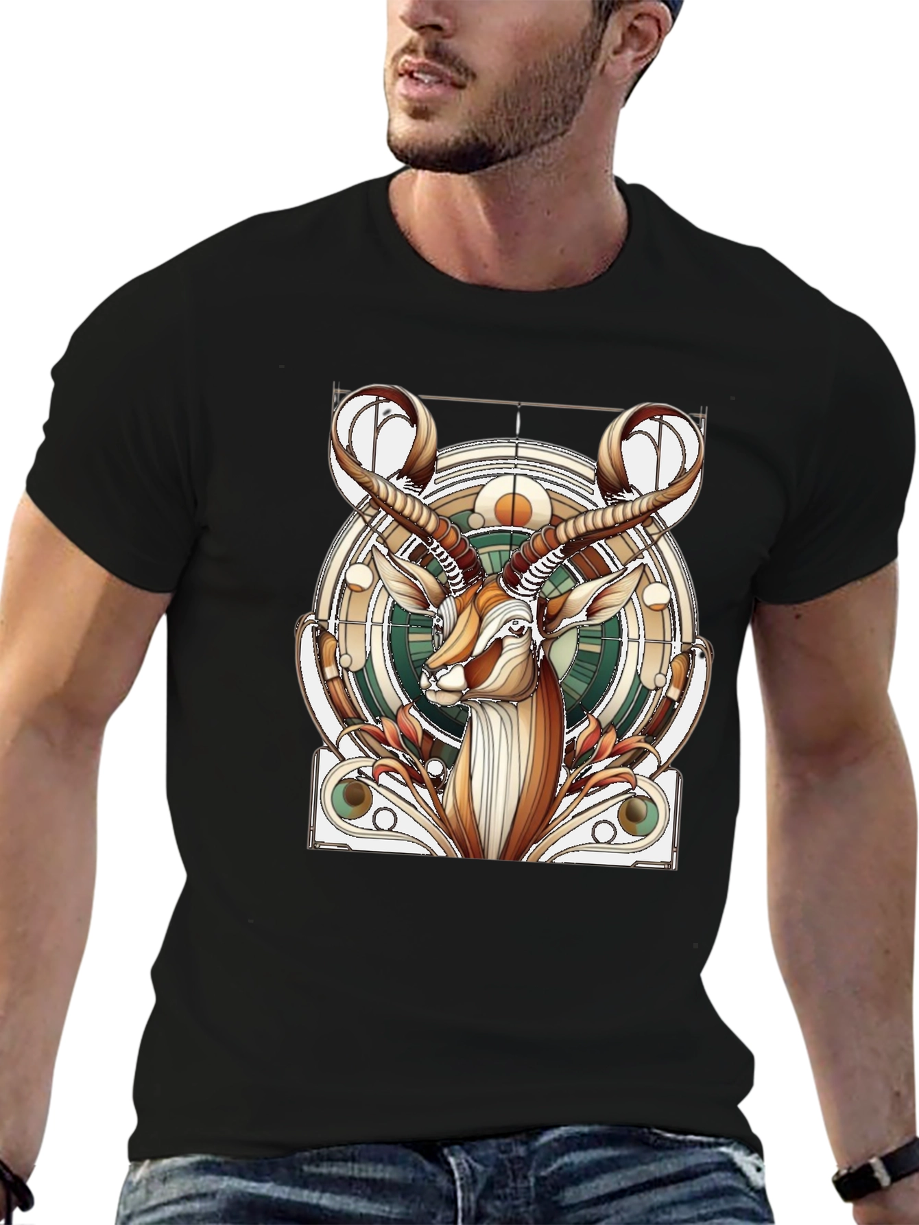 Gazelle Art Nouveau Graphic Tee