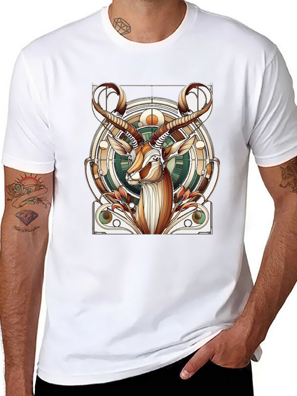 Gazelle Art Nouveau Graphic Tee