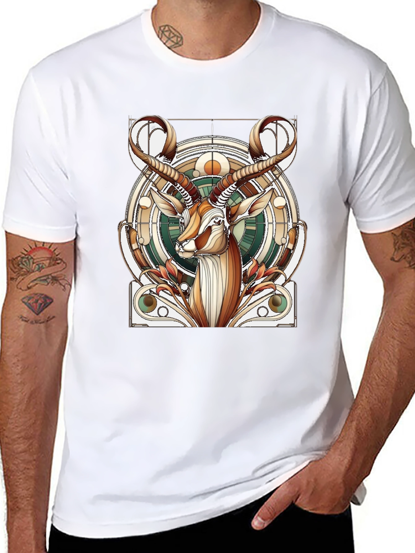 Gazelle Art Nouveau Graphic Tee