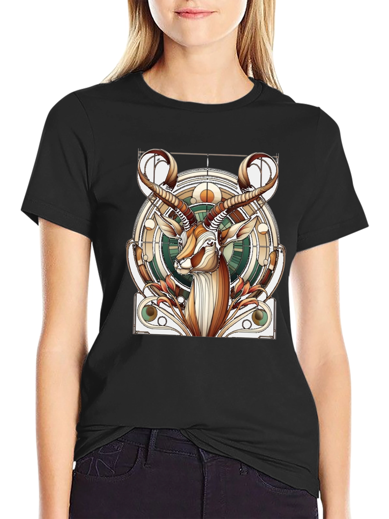 Gazelle Art Nouveau Graphic Tee