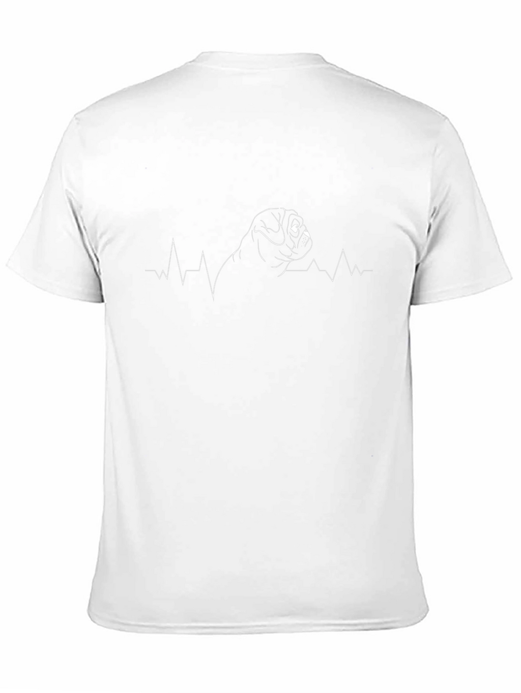 Pug Heartbeat T-Shirt - Black