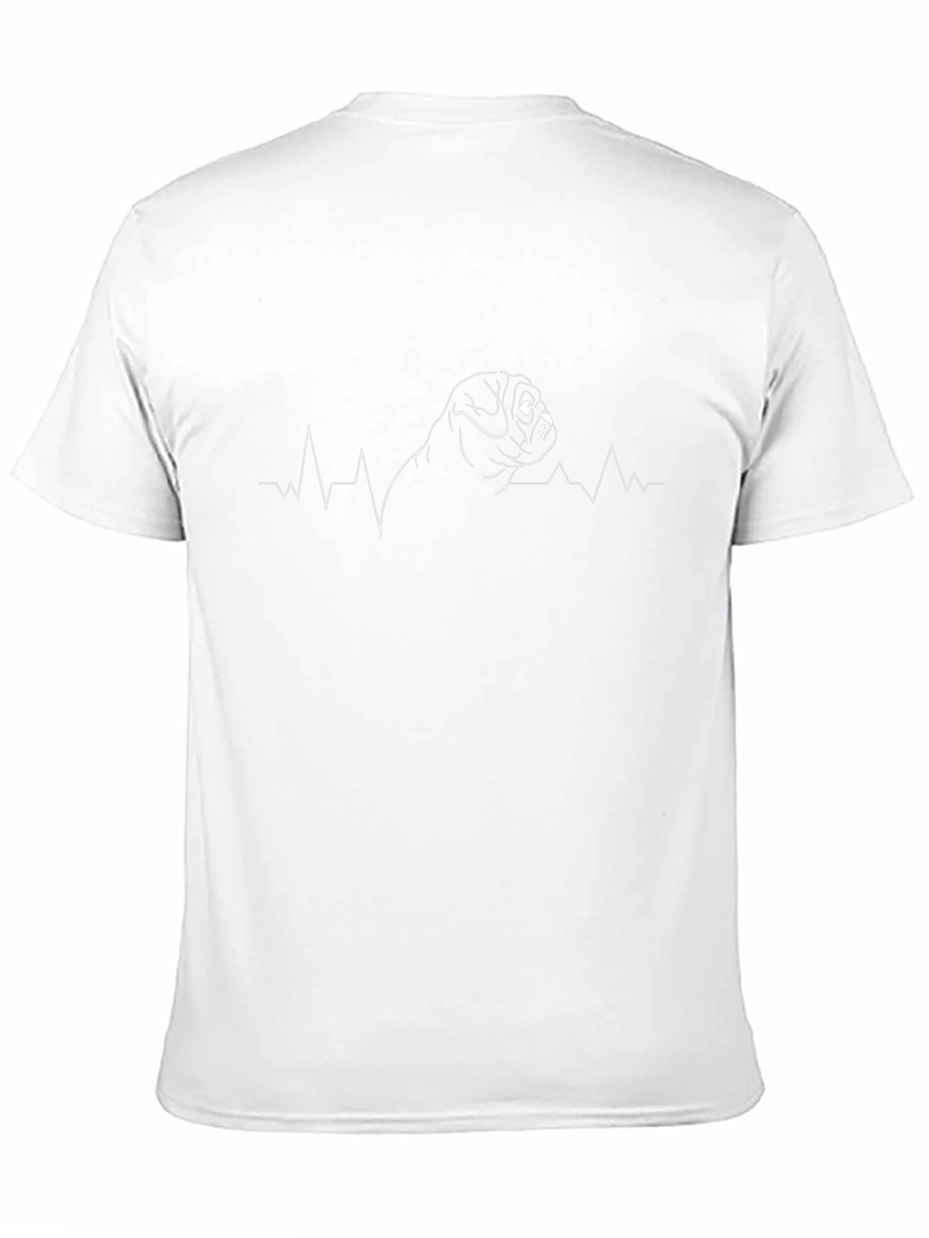 Pug Heartbeat T-Shirt - Black