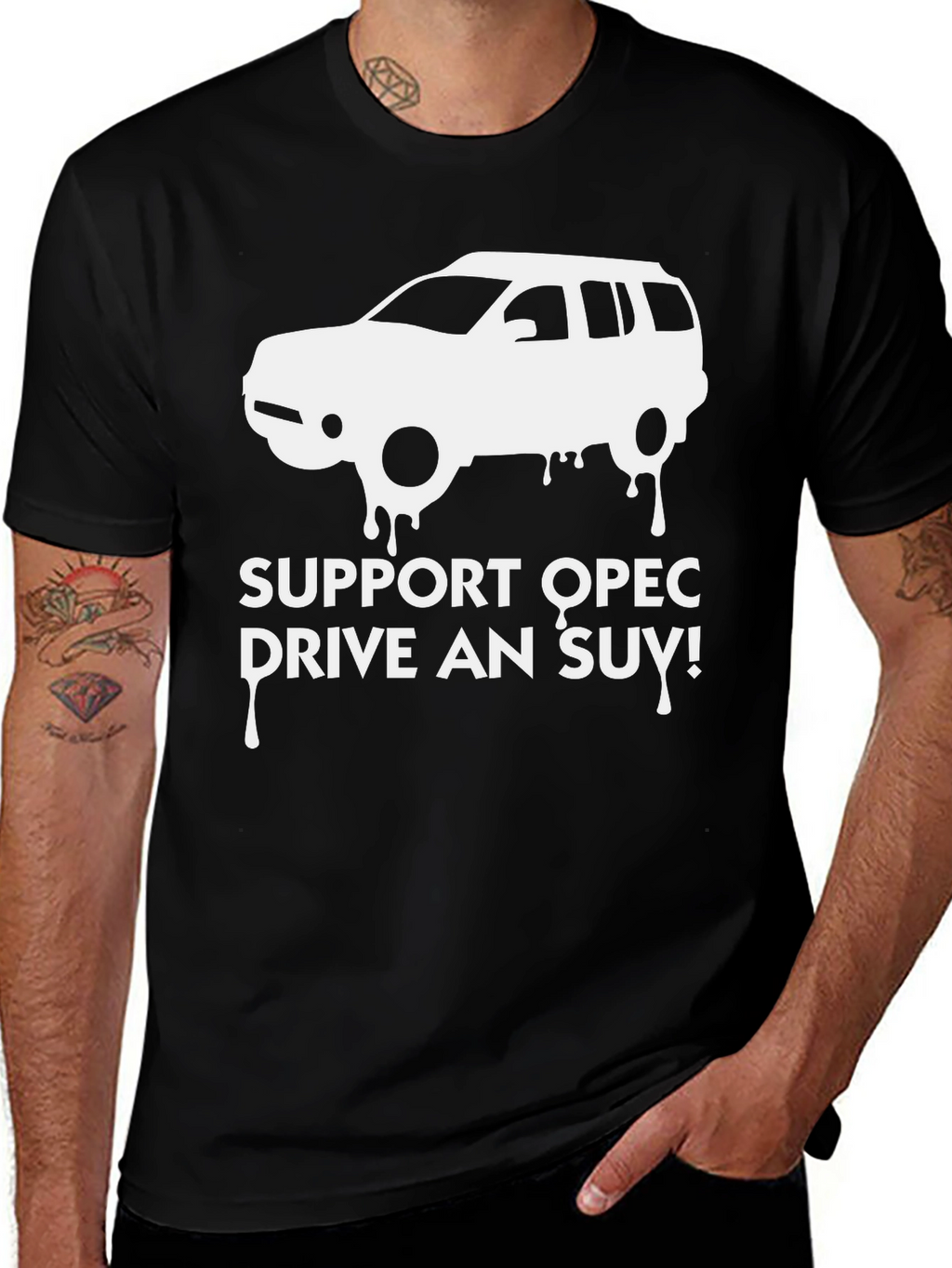 Support OPEC Drive An SUV Graphic Tee