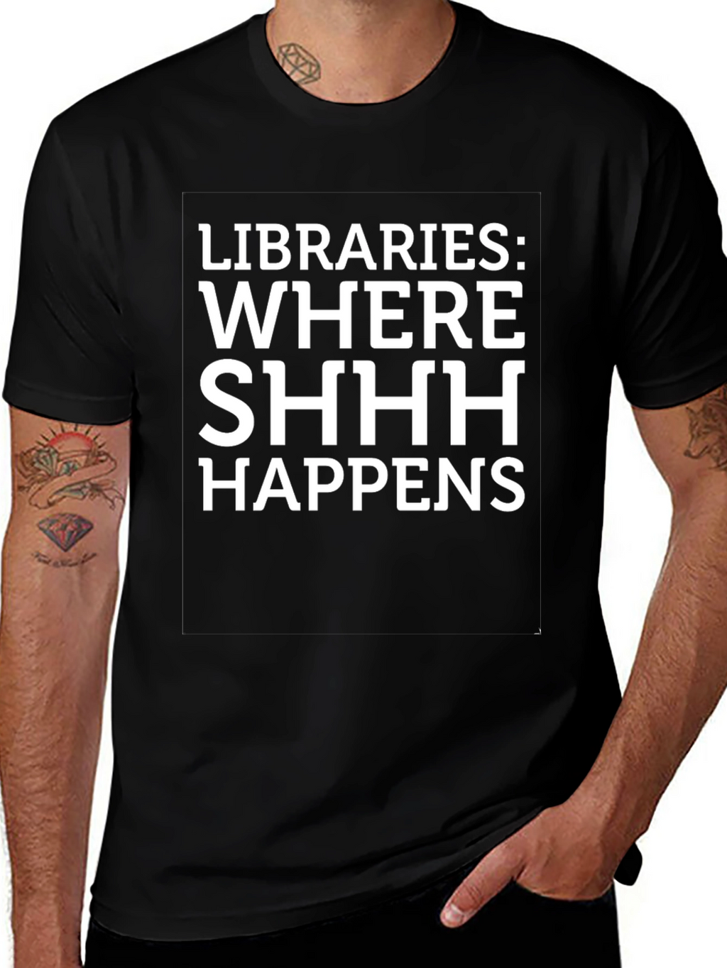 Libraries: Where SHHH Happens Graphic Tee