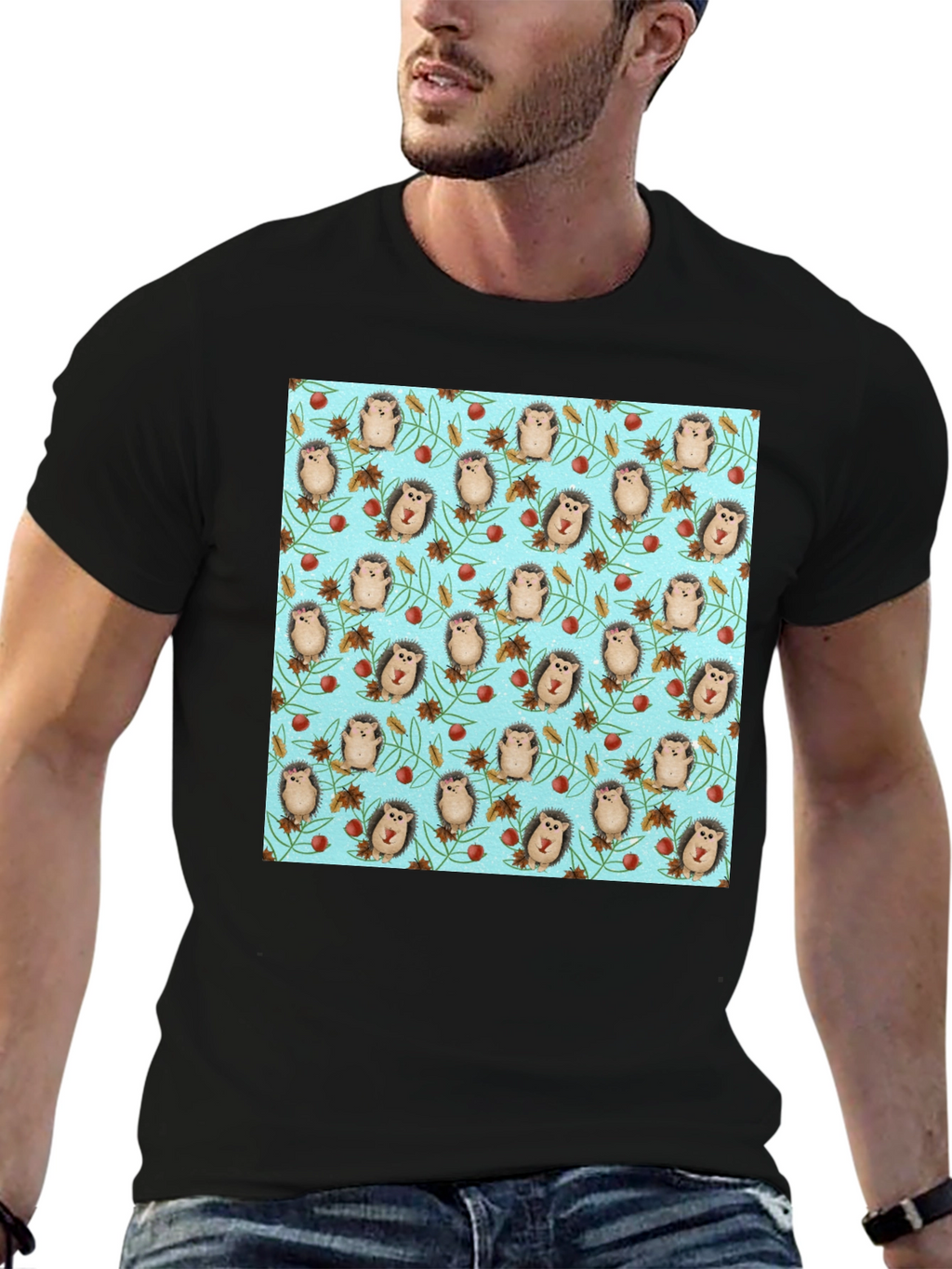 Hedgehog Pattern T-Shirt