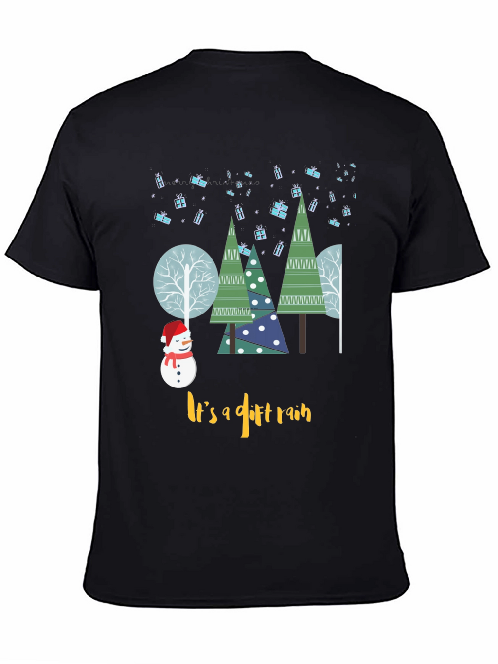 Christmas Gift Rain Graphic T-Shirt