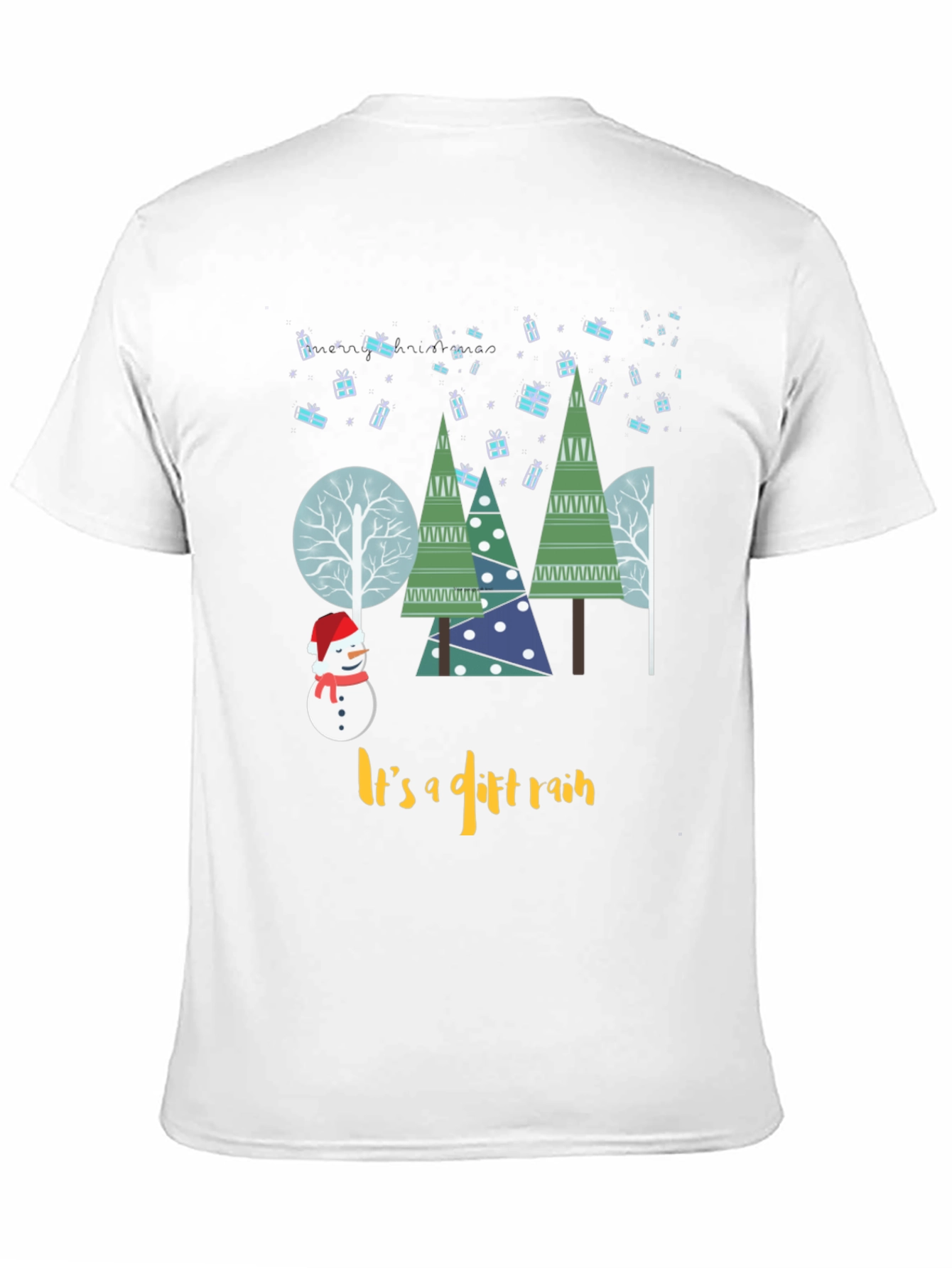 Christmas Gift Rain Graphic T-Shirt