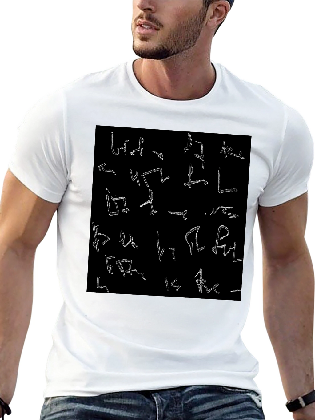 Abstract Symbol Black T-Shirt