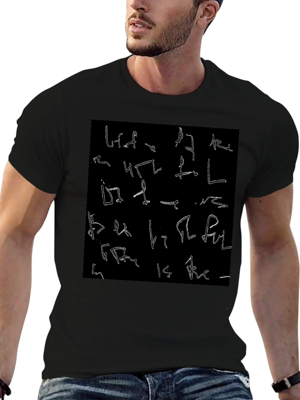 Abstract Symbol Black T-Shirt