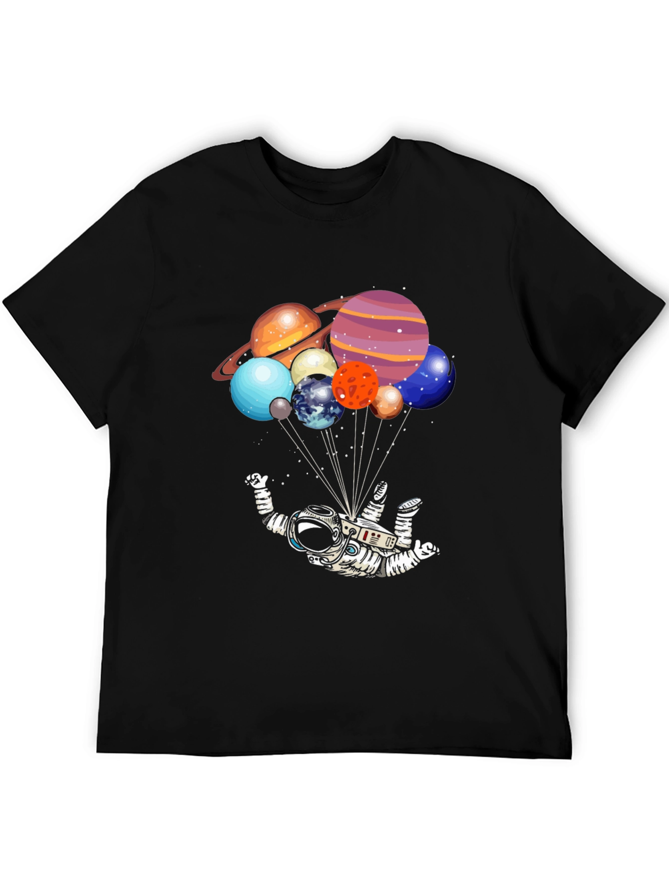 Astronaut & Planet Balloons Graphic Tee