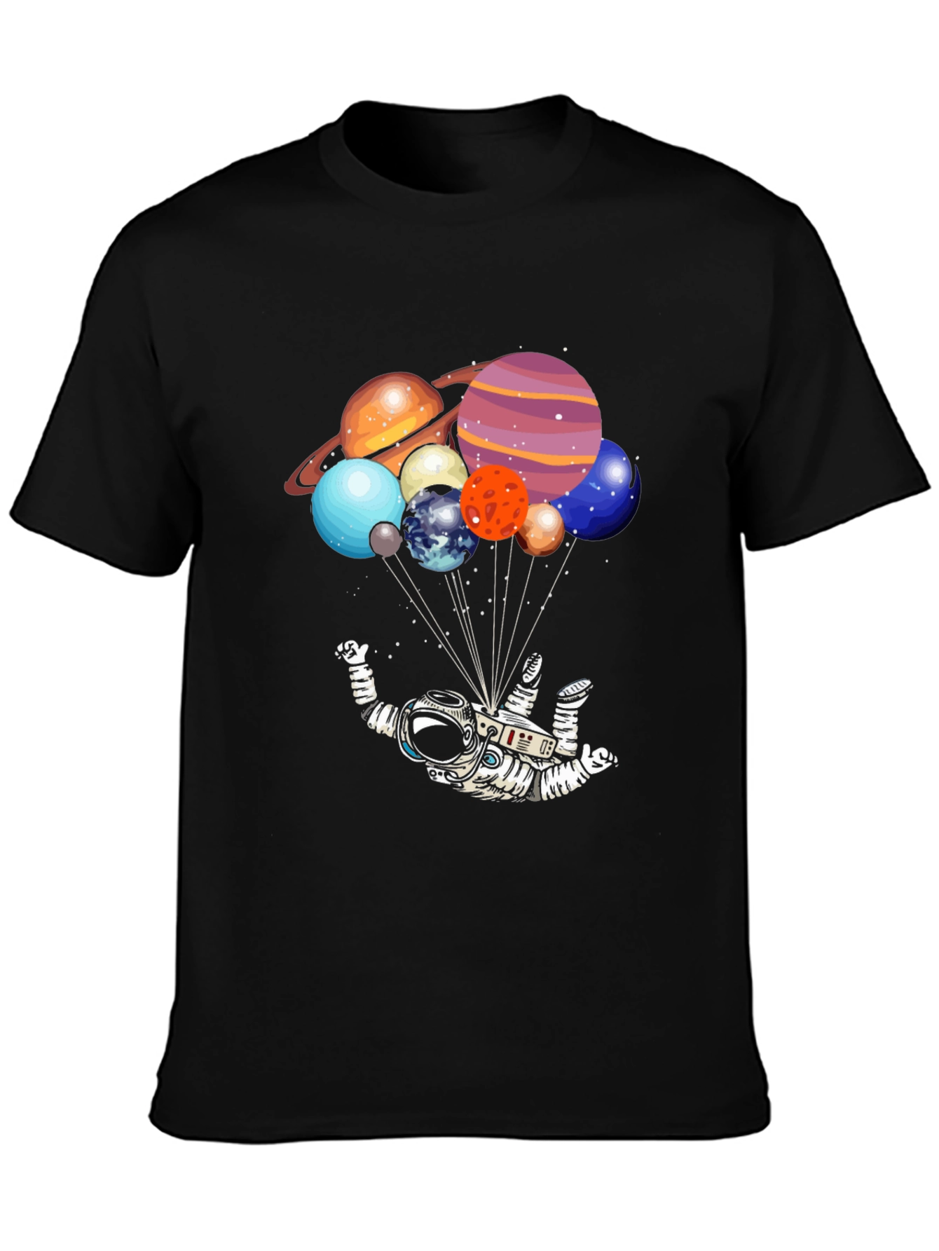 Astronaut & Planet Balloons Graphic Tee