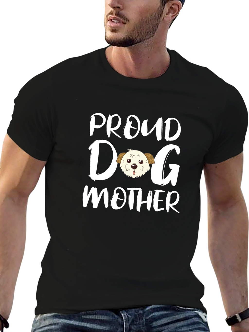 Proud Dog Mother Black T-Shirt