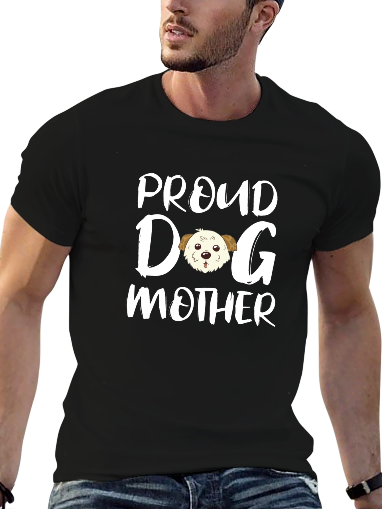 Proud Dog Mother Black T-Shirt
