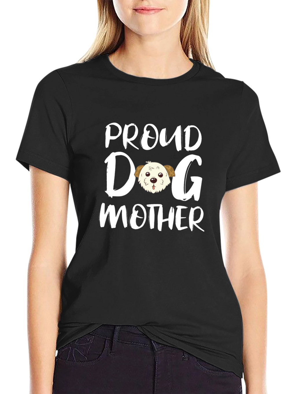 Proud Dog Mother Black T-Shirt