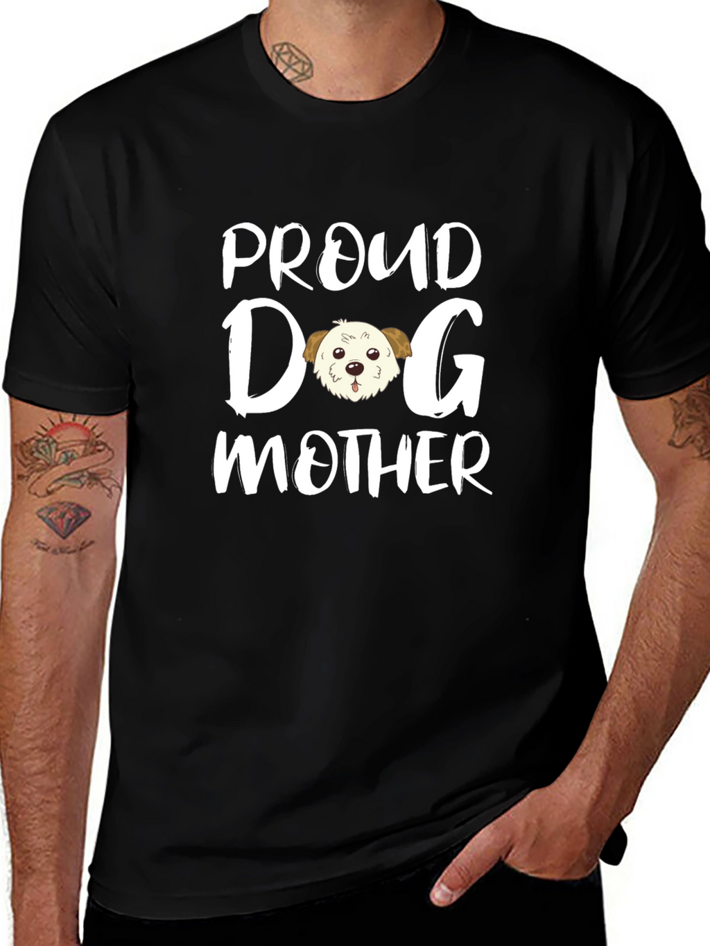 Proud Dog Mother Black T-Shirt
