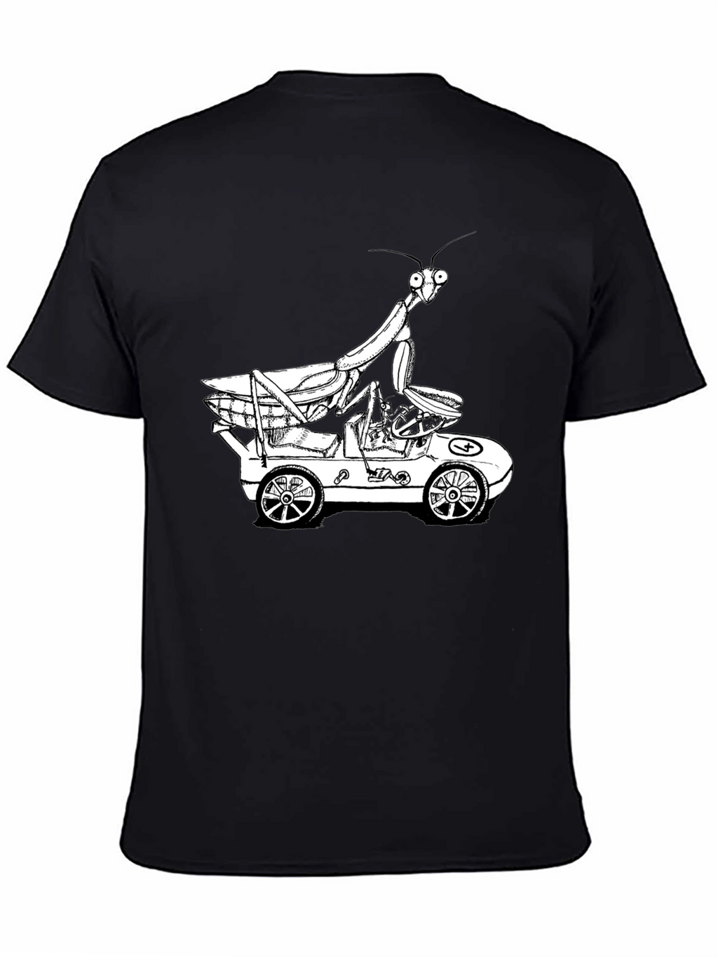 Mantis in a Car Graphic Tee - Unique Design
