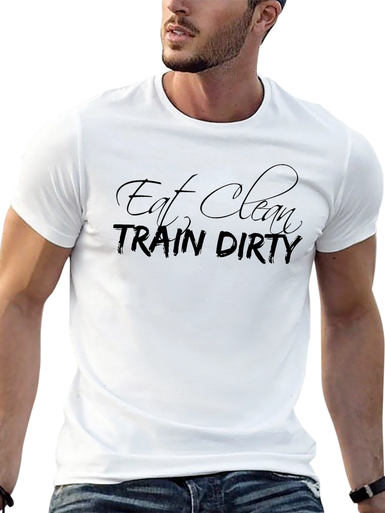 Eat Clean Train Dirty Black T-Shirt