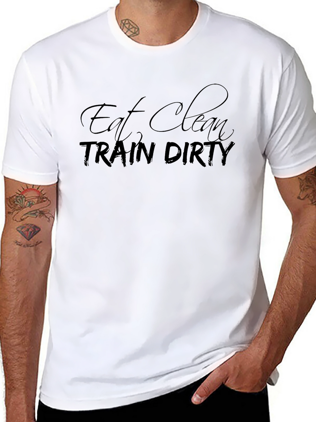 Eat Clean Train Dirty Black T-Shirt