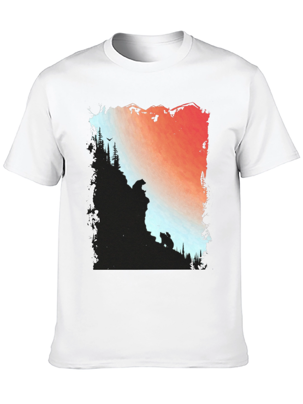 Mountain Bear Graphic Tee - Nature Inspired Design