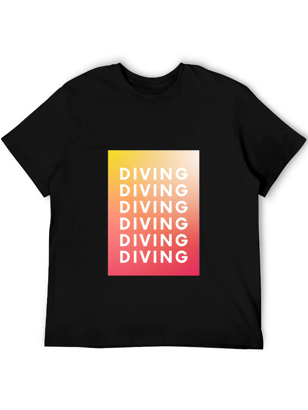Diving Graphic Tee - Gradient Black T-Shirt