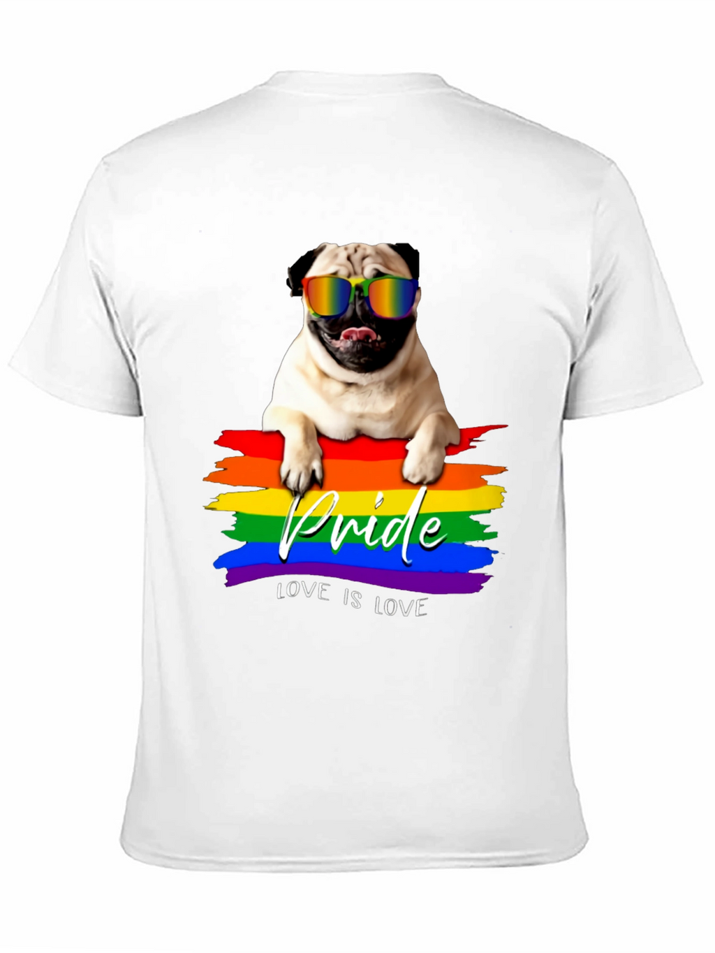 Pride Pug T-Shirt - Love is Love