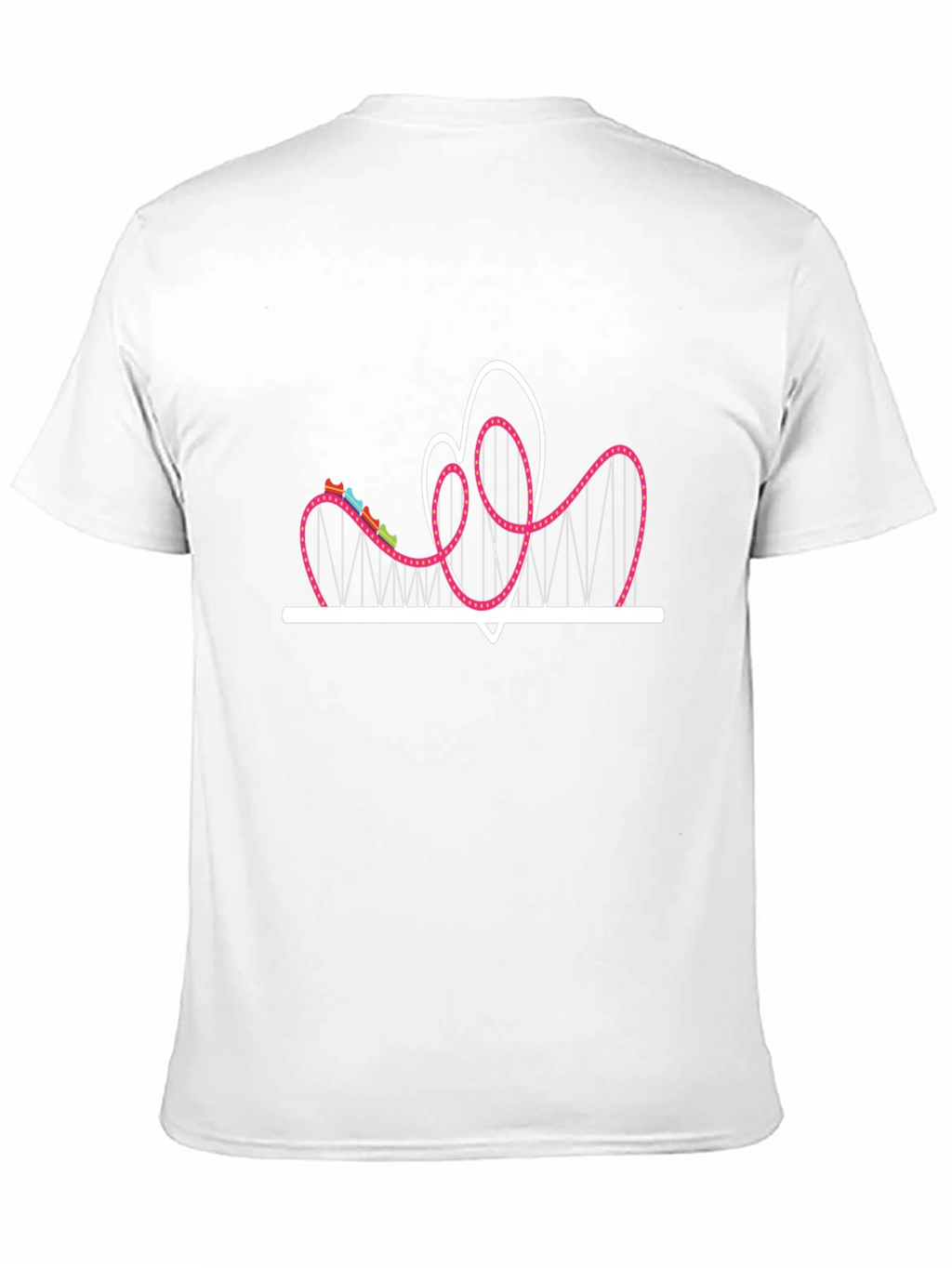 Roller Coaster Heart Graphic Tee - Black