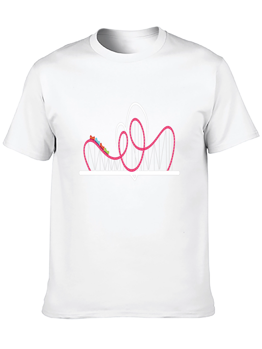 Roller Coaster Heart Graphic Tee - Black