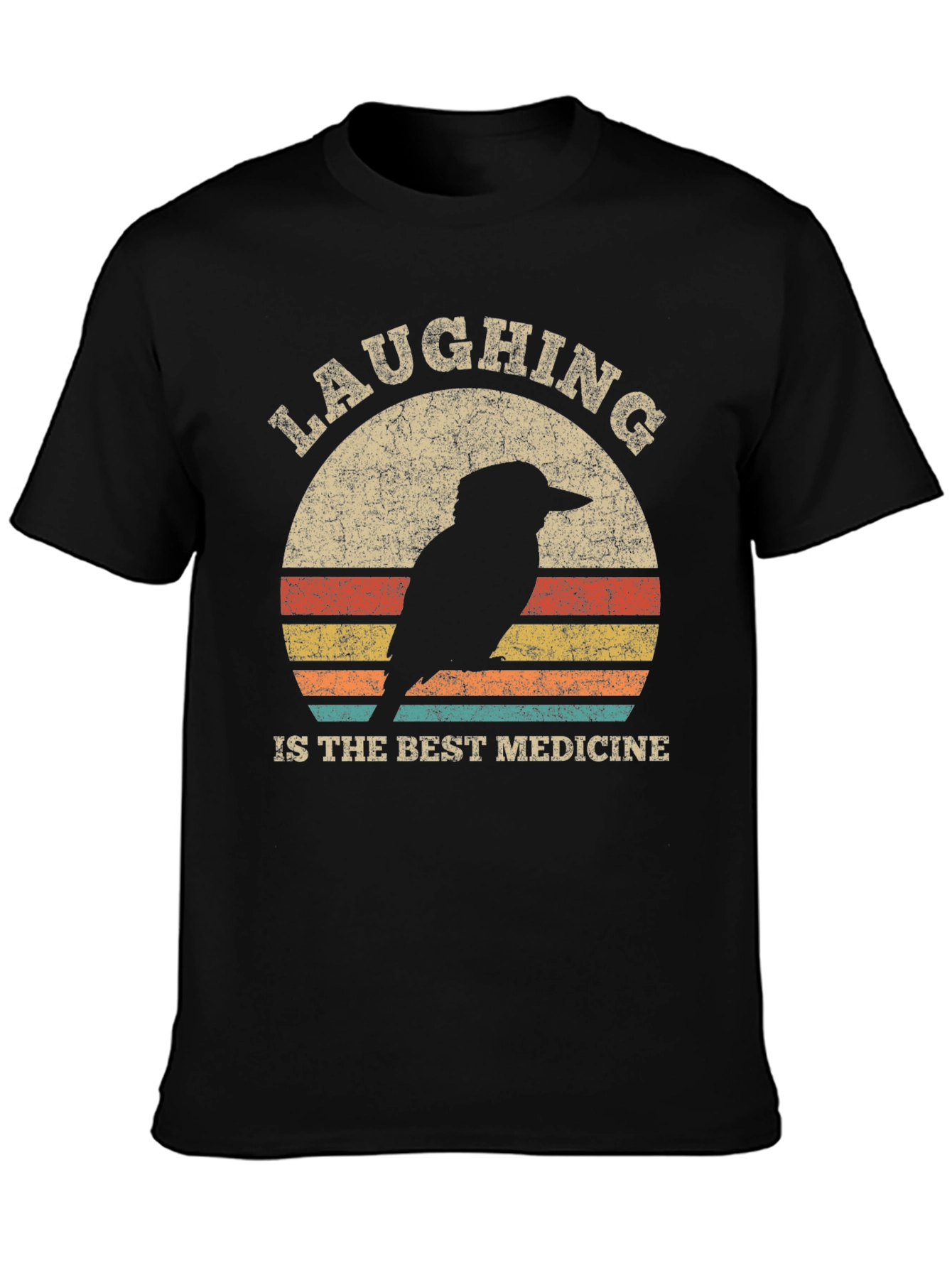 Laughing Bird Retro Graphic Tee - Unisex Cotton T-Shirt