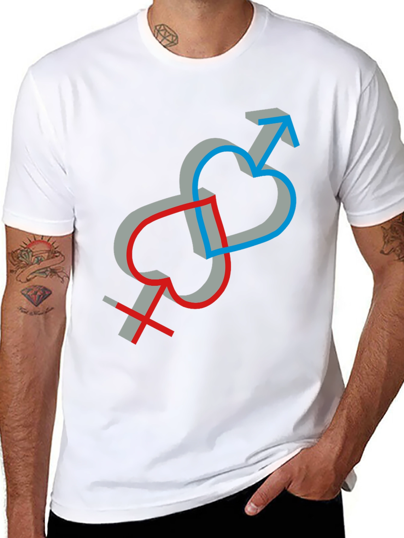 Symbolic Love Intertwined Unisex T-Shirt