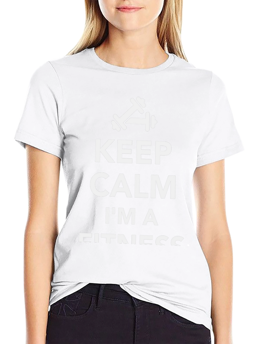 Keep Calm Im A Fitness - Black T-Shirt