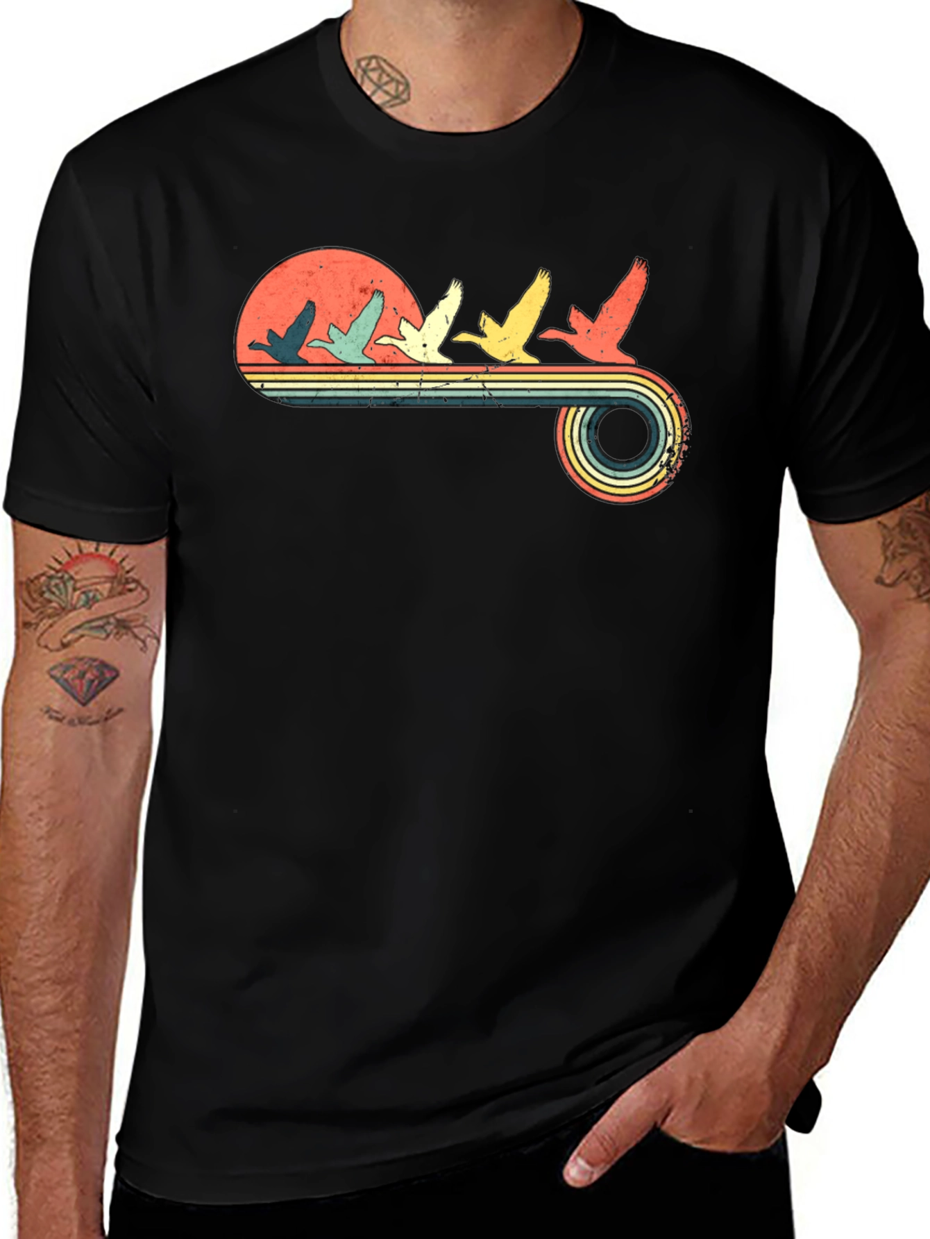 Retro Flying Geese Graphic Tee