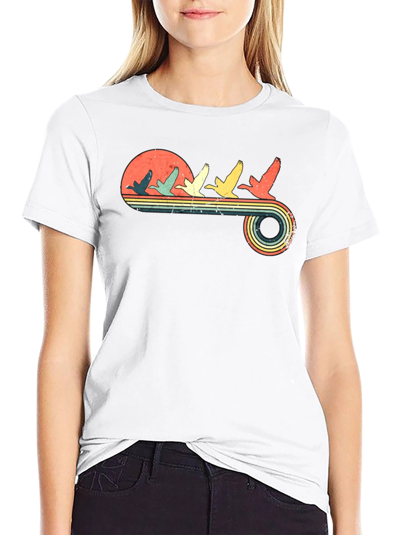 Retro Flying Geese Graphic Tee