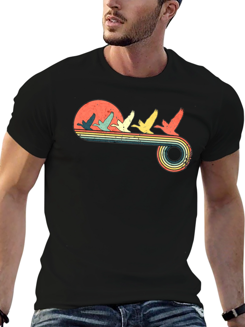 Retro Flying Geese Graphic Tee