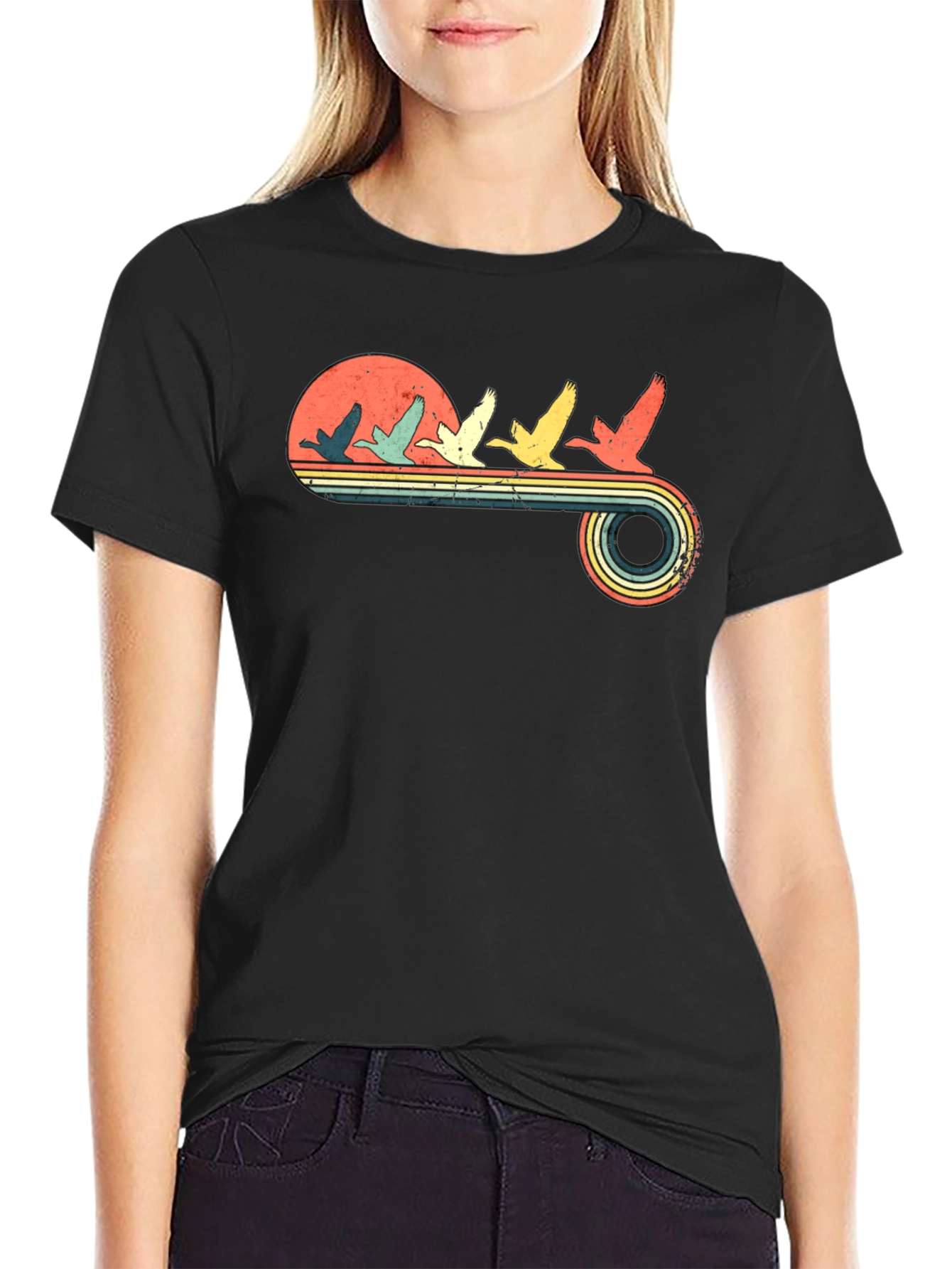 Retro Flying Geese Graphic Tee