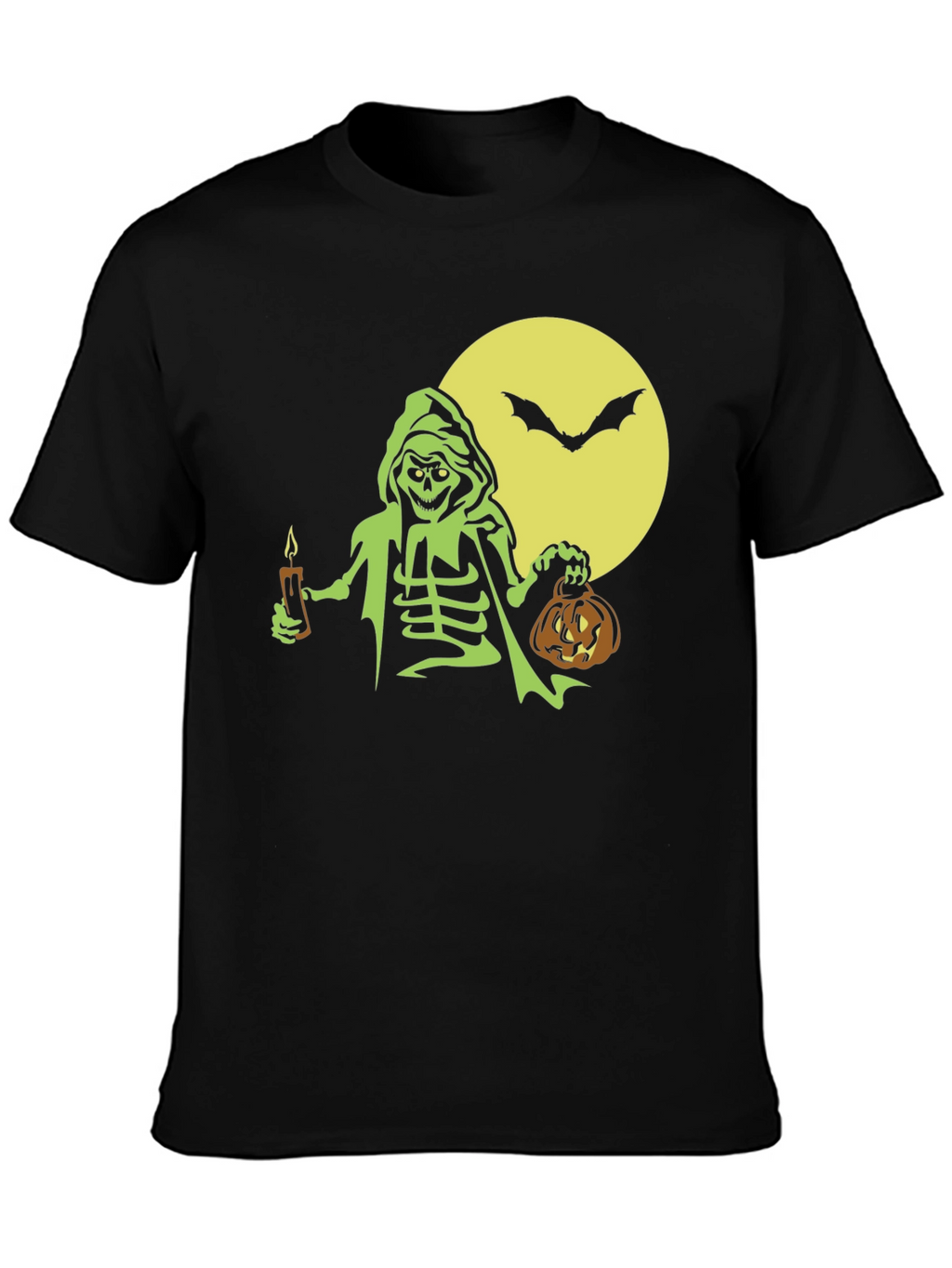 Halloween Skeleton Graphic Tee - Spooky Fun