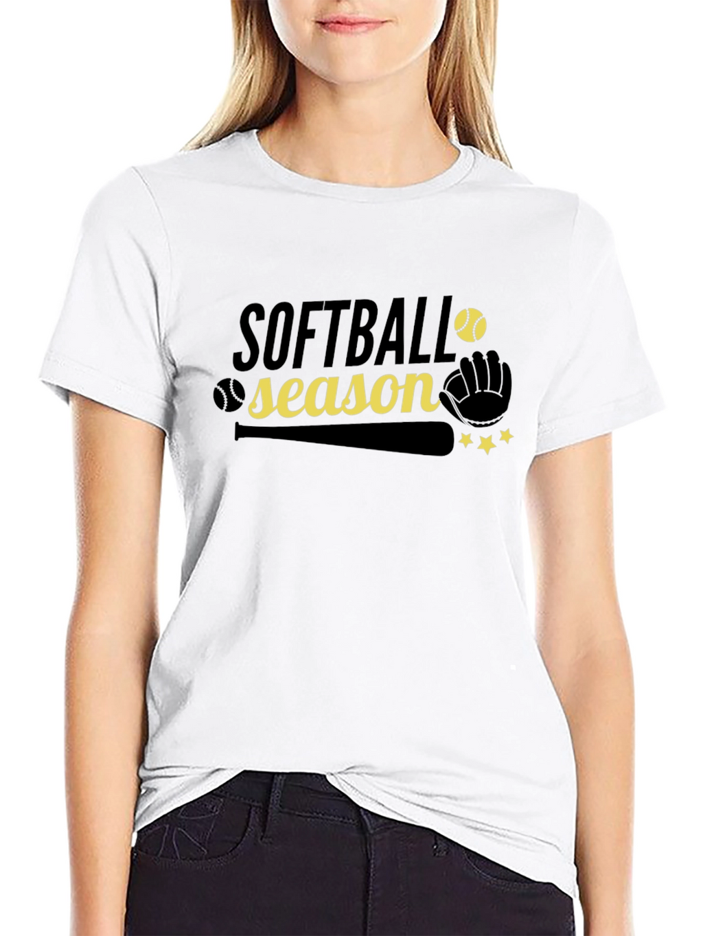 Softball Season Graphic Tee - Black