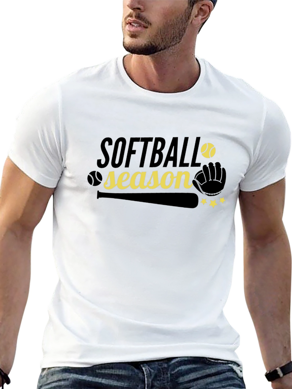 Softball Season Graphic Tee - Black