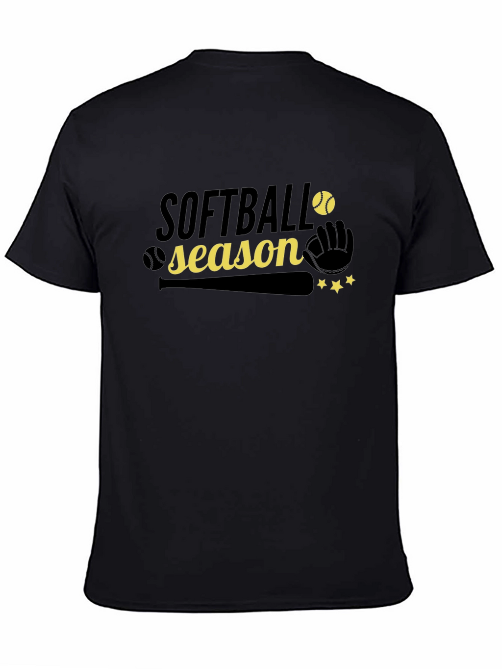 Softball Season Graphic Tee - Black