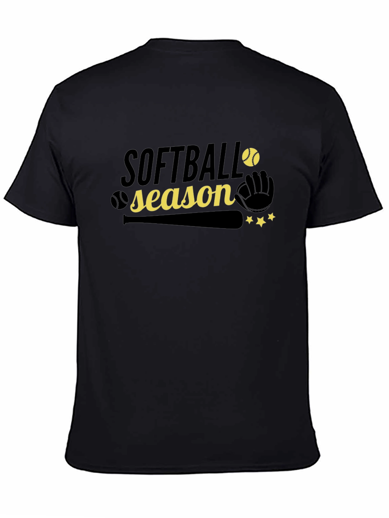 Softball Season Graphic Tee - Black