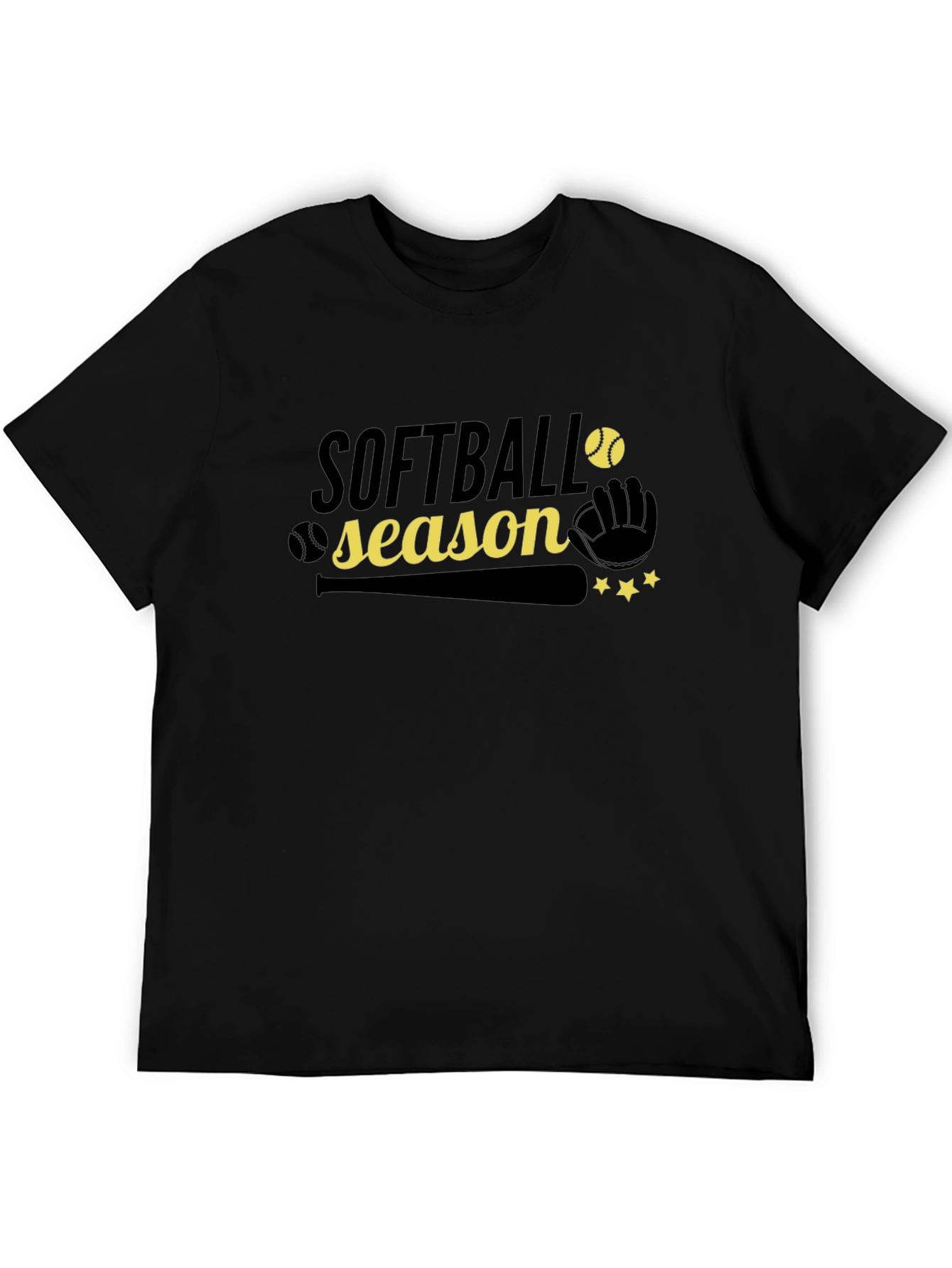 Softball Season Graphic Tee - Black