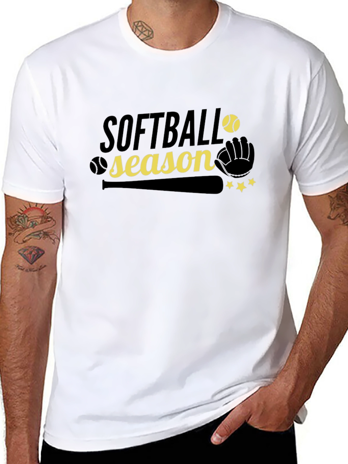 Softball Season Graphic Tee - Black