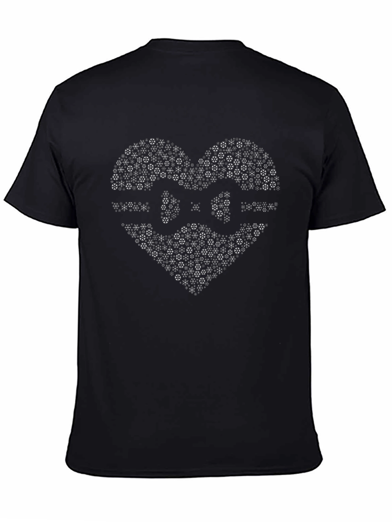 Geometric Heart Graphic Tee - Modern Minimalist Design