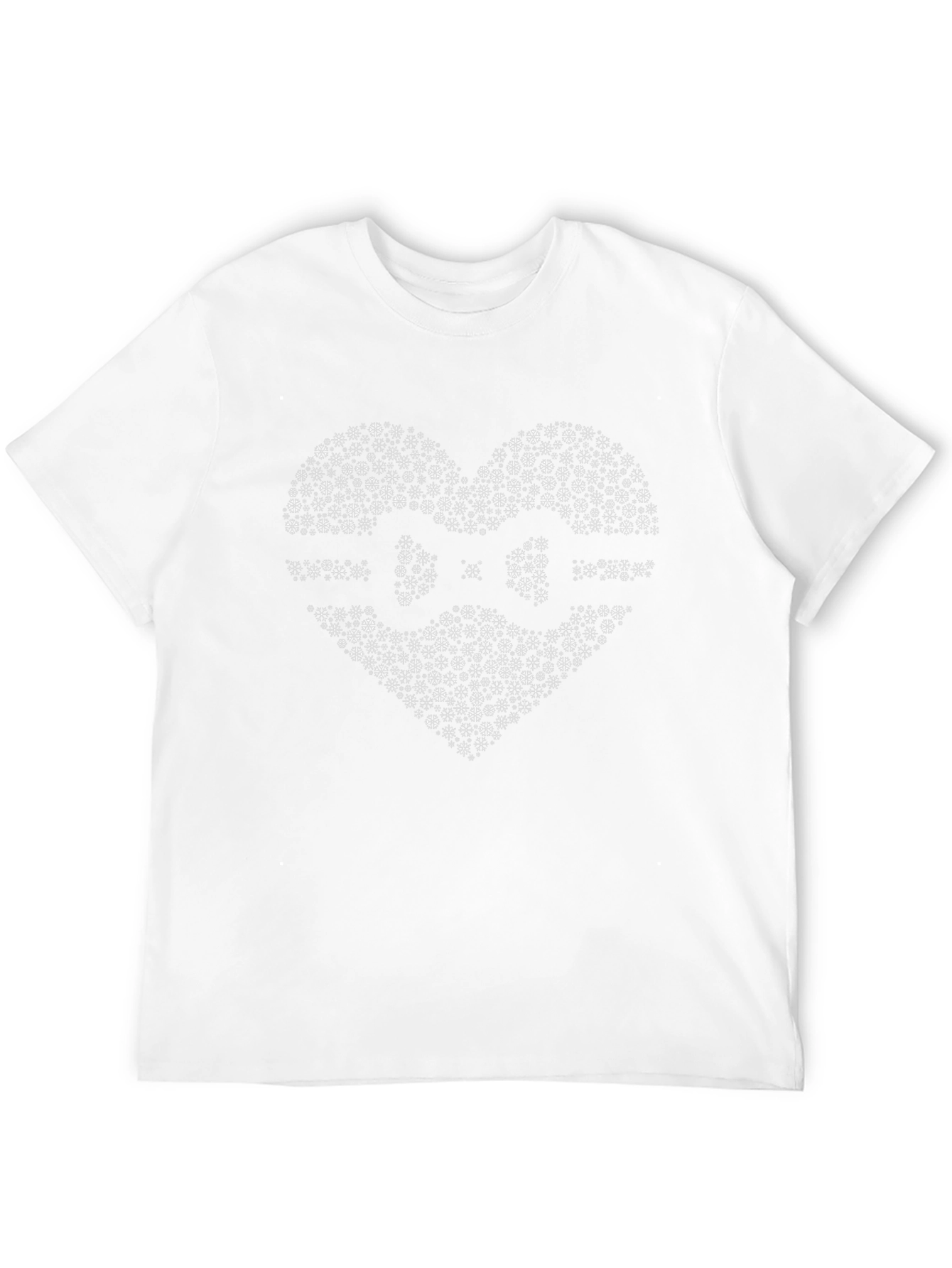 Geometric Heart Graphic Tee - Modern Minimalist Design