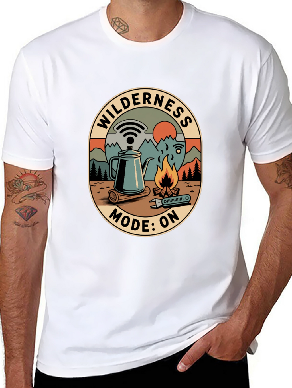 Wilderness Mode On Graphic Tee