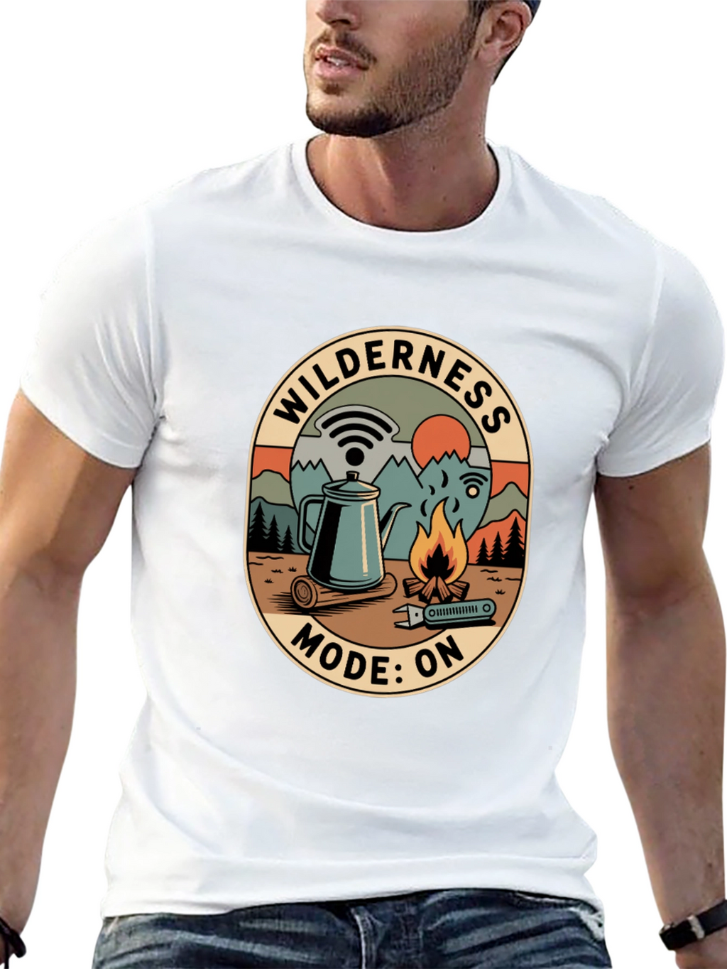 Wilderness Mode On Graphic Tee